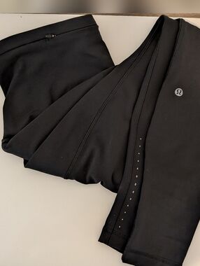 Lululemon Full Length Fast And Free Black Leggings Sz. 6